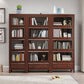 Modern Bookshelf Closed Back Standard Wooden Bookcase for Study Room