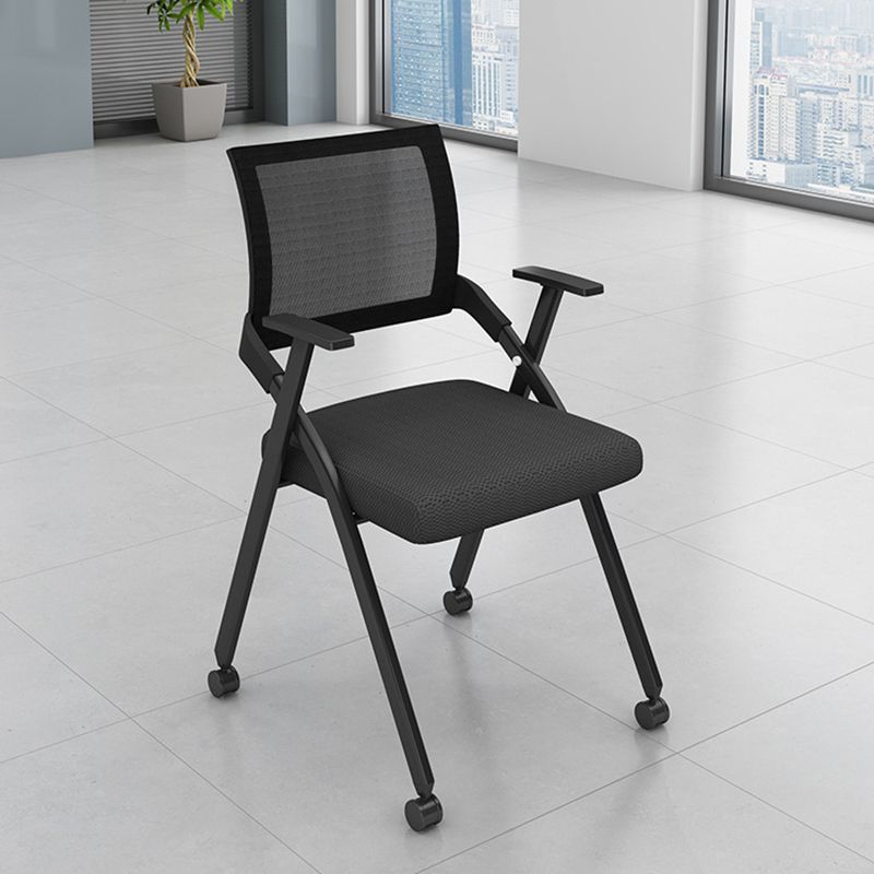 Mid Back Home Office Chair Black Frame Conference Chair Arm Chair Clearhalo 'furn' 'furn_office_chair' 'Furniture' 'Office Chairs' 'Office Furniture' 'office_chair' 1200x1200_fe07c432-61a0-4b6c-bbf2-4b846ae3394a