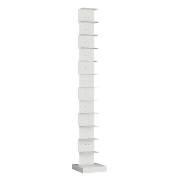 Modern Steel Bookcase, White, Geometric Bookshelf for Any Room Clearhalo 'Bookcases' 'furn' 'furn_bookcases' 'Furniture' 'Office Furniture' 1200x1200_fe098a2c-ccc3-4f38-8e43-893038e18209