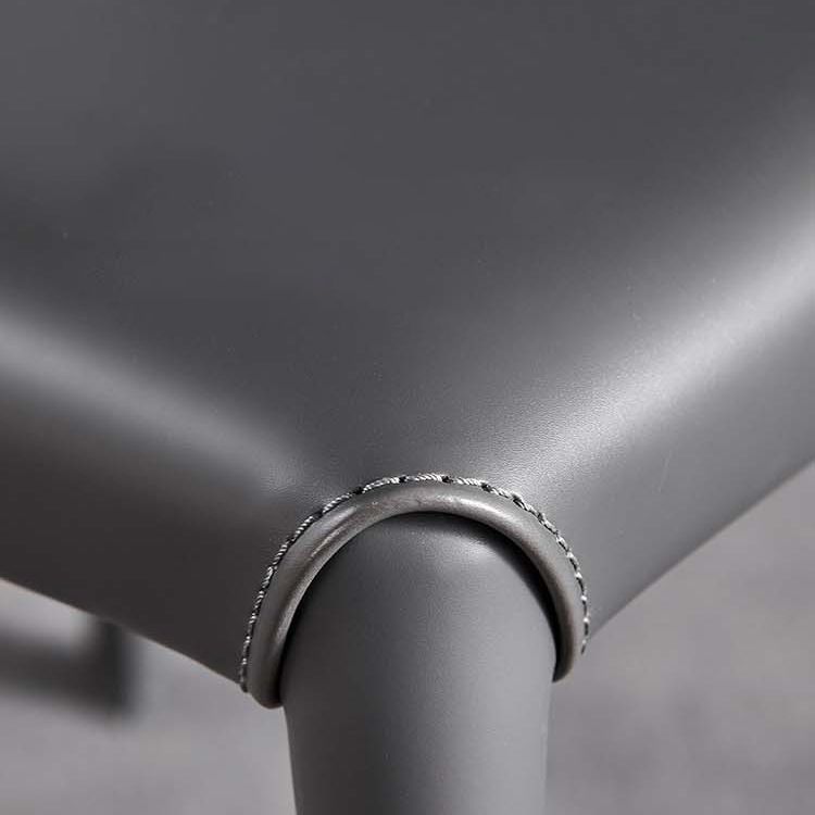 Sedia da pranzo in pelle contemporanea sedie da pranzo imbottite a braccia per uso domestico