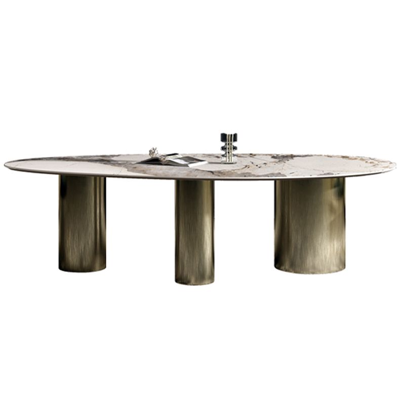 Simplicity Fixed Dining Room Table Sintered Stone Home Fixed Desk Clearhalo 'Dining Tables & Seating' 'Dining Tables' 'dining_table' 'furn' 'furn_dining_table' 'Furniture' 'Kitchen & Dining Furniture' 1200x1200_fe0a018e-af51-4b65-9e89-c4989542e917