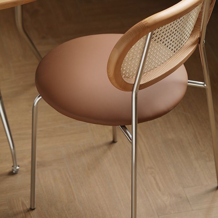 PU Leather Contemporary Side Chair Open Back Dining Chair for Dining Room Clearhalo 'Dining Chairs' 'Dining Tables & Seating' 'dining_chair' 'furn' 'furn_dining_chair' 'Furniture' 'furniture_dining_chair' 'Kitchen & Dining Furniture' 1200x1200_fe0a59b3-61e4-4b01-a04e-1ff65d1f52ab