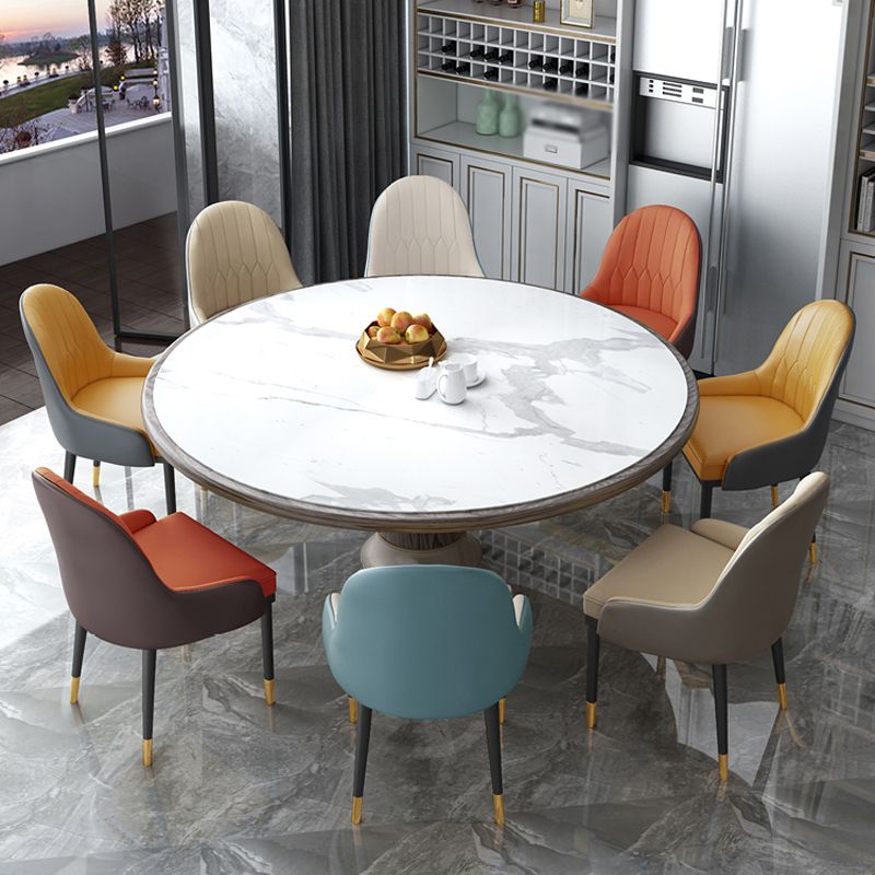 Scandinavian Indoor Armchair Metal Upholstered Parsons Back Dining Room Chair Clearhalo ' kitchen&dining_furn' 'Dining Chairs' 'Dining Tables & Seating' 'dining_chair' 'furn' 'furn_dining_chair' 'Furniture' 'furniture_dining_chair' 'Kitchen & Dining Furniture' 'kitchen' 1200x1200_fe0adf4b-59c6-495b-8c29-49b4ac33bee9