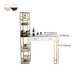 2-Drawer Modern Steel Bistro Table White Stone Top Indoor Bar Dining Table with Wine Rack Clearhalo 'Bar Furniture' 'Bar Tables' 'bar_tables' 'furn' 'furn_bar_tables' 'Furniture' 'furniture_bar_tables' 'Kitchen & Dining Furniture' 1200x1200_fe0bce40-ca94-4b4b-bd11-3a503ddbfcc4