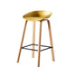 Contemporary Plastic Bucket Low Back Bar Stools with Metal Base