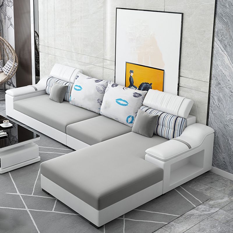 Section de teinture moderne de gris léger sectionnel sectionnel