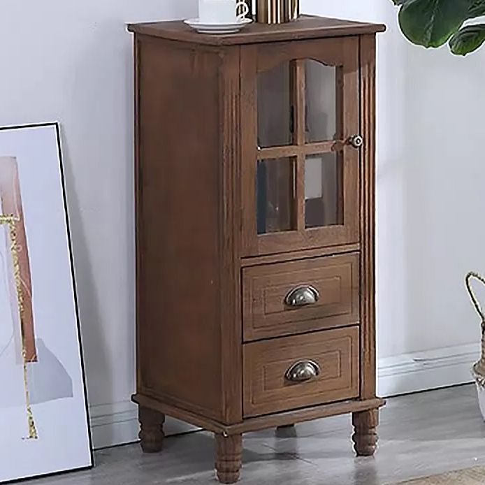 Cabinet d'accent moderne du milieu du siècle avec des jambes tournées en bois massif