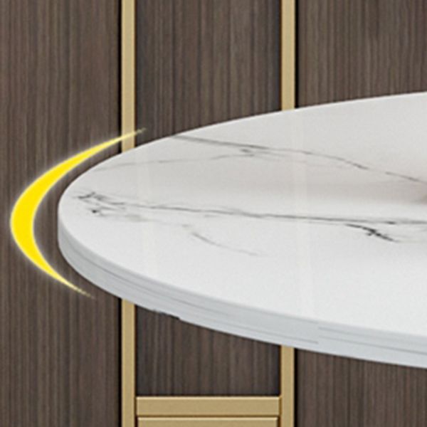Round Tulip Base Modern Dining Table White Tone Fixed Table of Sintered Stone Clearhalo ' dining_table' 'Dining Tables & Seating' 'Dining Tables' 'furn' 'furn_dining_table' 'Furniture' 'furniture_dining_table' 'Kitchen & Dining Furniture' 'kitchen&dining_furn' 'kitchen' 'kitchen_dining_table' 1200x1200_fe0e248e-bf59-464a-81c3-8173d94a134d