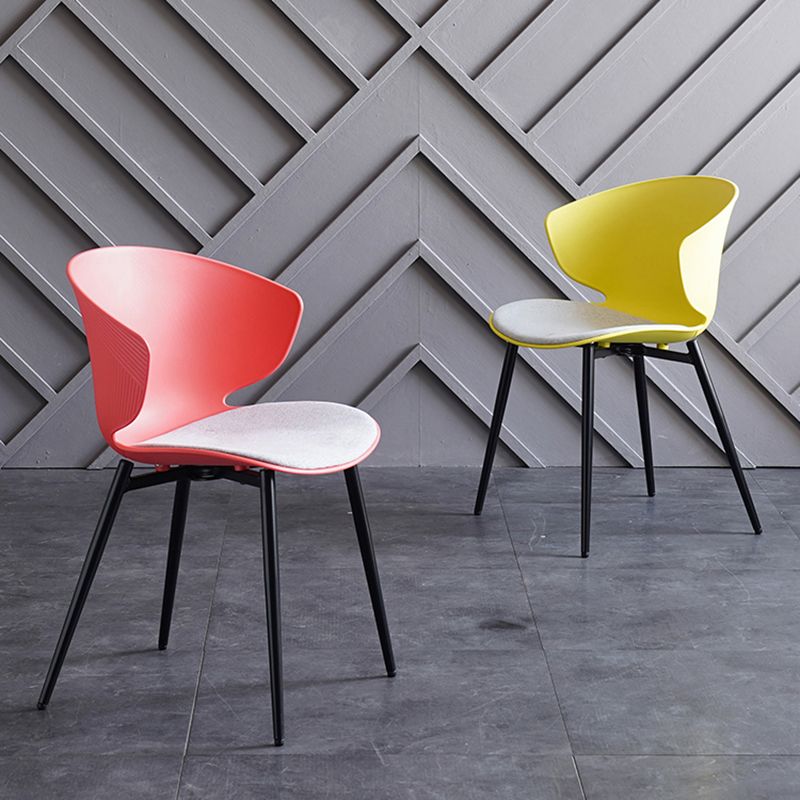 Contemporary Style Dining Chairs Armless Metal Side Wingback Chair for Kitchen Clearhalo ' kitchen&dining_furn' 'Dining Chairs' 'Dining Tables & Seating' 'dining_chair' 'furn' 'furn_dining_chair' 'Furniture' 'furniture_dining_chair' 'Kitchen & Dining Furniture' 'kitchen' 1200x1200_fe0efe76-ce3e-47fe-9390-8847b4a87b62