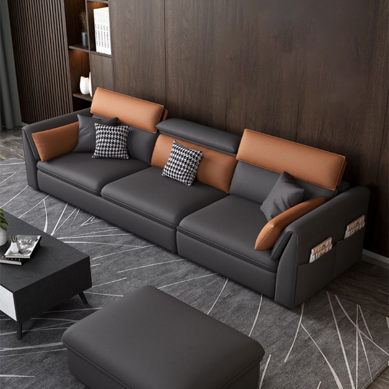 Cojines de almohada moderna de almohadilla de almohada de almohada gris seccional Chesterfield