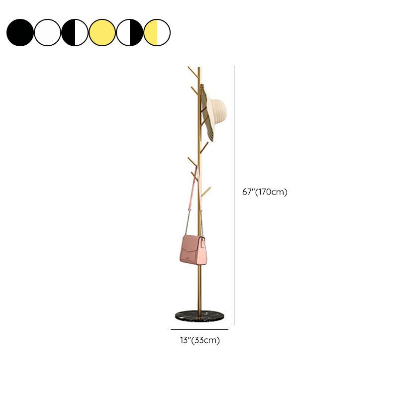 Luil Luxury Coat Rack en marbre Base de support support de manteau avec crochets