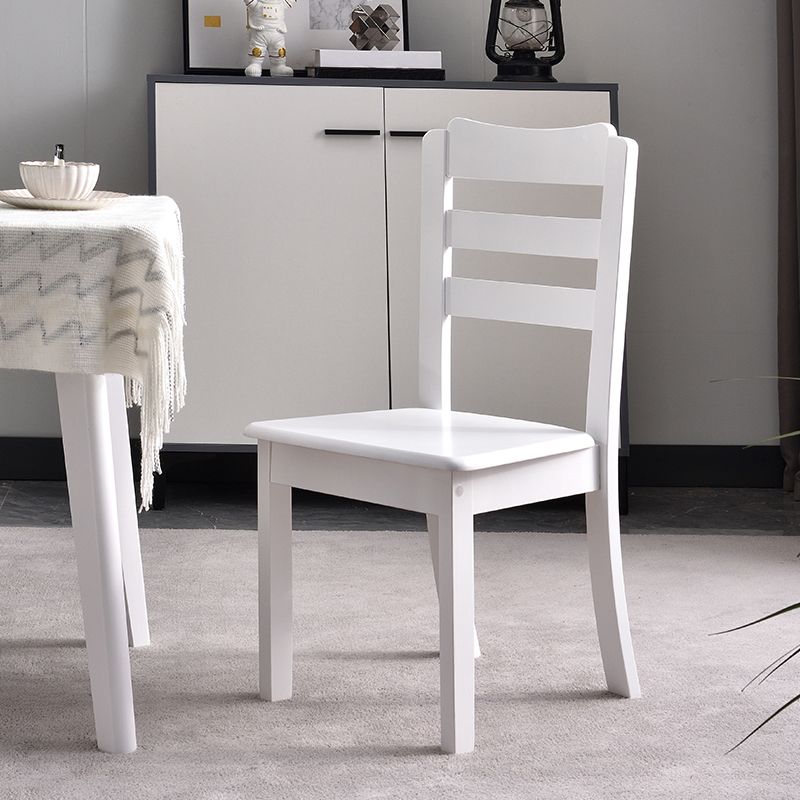 Home Armless Dining Chairs Ladder Back Side Chair with Wood Legs (Set of 2) Clearhalo ' kitchen&dining_furn' 'Dining Chairs' 'Dining Tables & Seating' 'dining_chair' 'furn' 'furn_dining_chair' 'Furniture' 'furniture_dining_chair' 'Kitchen & Dining Furniture' 'kitchen' 1200x1200_fe0fb8ad-0272-4ab1-864d-414c23dc3808