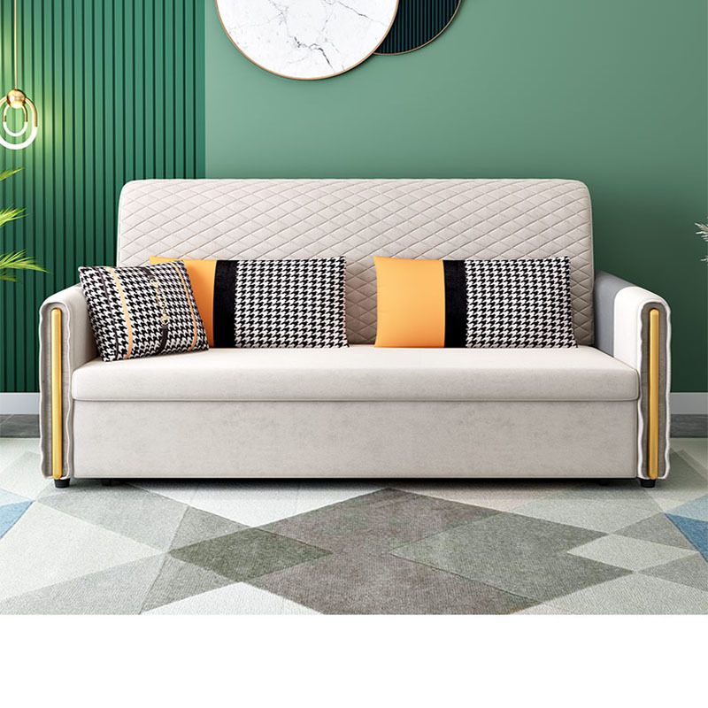Light Gray Sleeper Sofa Modern Style Sofa Bed with Upholstered Clearhalo 'furn' 'furn_futons' 'Furniture' 'Futons & Daybeds' 'Futons' 'Living Room Furniture' 1200x1200_fe0fdd74-2dd4-421d-a0b6-ba96333e9cd2