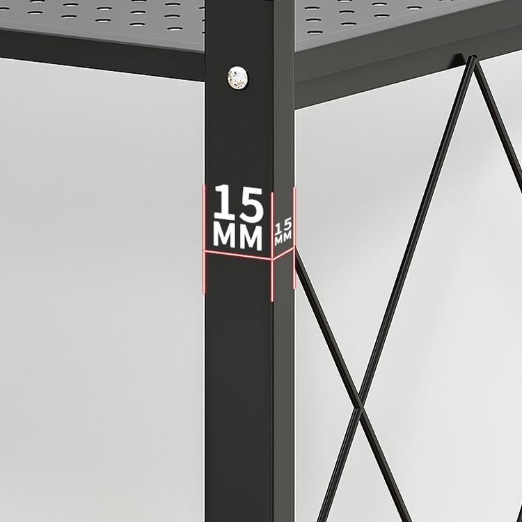 Industrial Open Etagere Bookshelf Metal Bookshelf with Caster Wheels Clearhalo 'Bookcases' 'furn' 'furn_bookcases' 'Furniture' 'furniture_bookcases' 'kitchen' 'kitchen_bookcases' 'Living Room Furniture' 'Office Furniture' 1200x1200_fe116273-5619-40fc-97e0-4c52600983b1