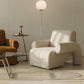 Mid-Century Modern Sled Accent Armchair Fixed Back Arm Chair for Living Room and Bedroom