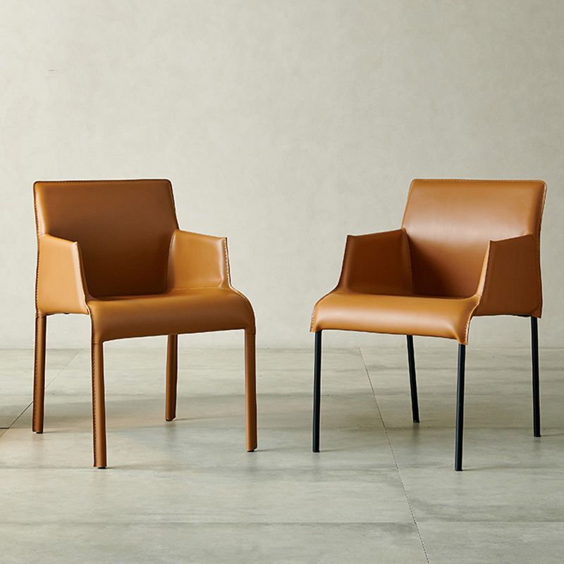 Leather Dining Arm Chair Upholstered Dining Armchair for Dining Room
