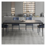 Industrial Sintered Stone Dining Table 4 Legs Solid Aluminum Alloy Base Rectangle Table for Home Clearhalo ' dining_table' 'Dining Tables & Seating' 'Dining Tables' 'furn' 'furn_dining_table' 'Furniture' 'furniture_dining_table' 'Kitchen & Dining Furniture' 'kitchen&dining_furn' 'kitchen' 'kitchen_dining_table' 1200x1200_fe124959-9345-4a8a-ba17-524f3a0bae04