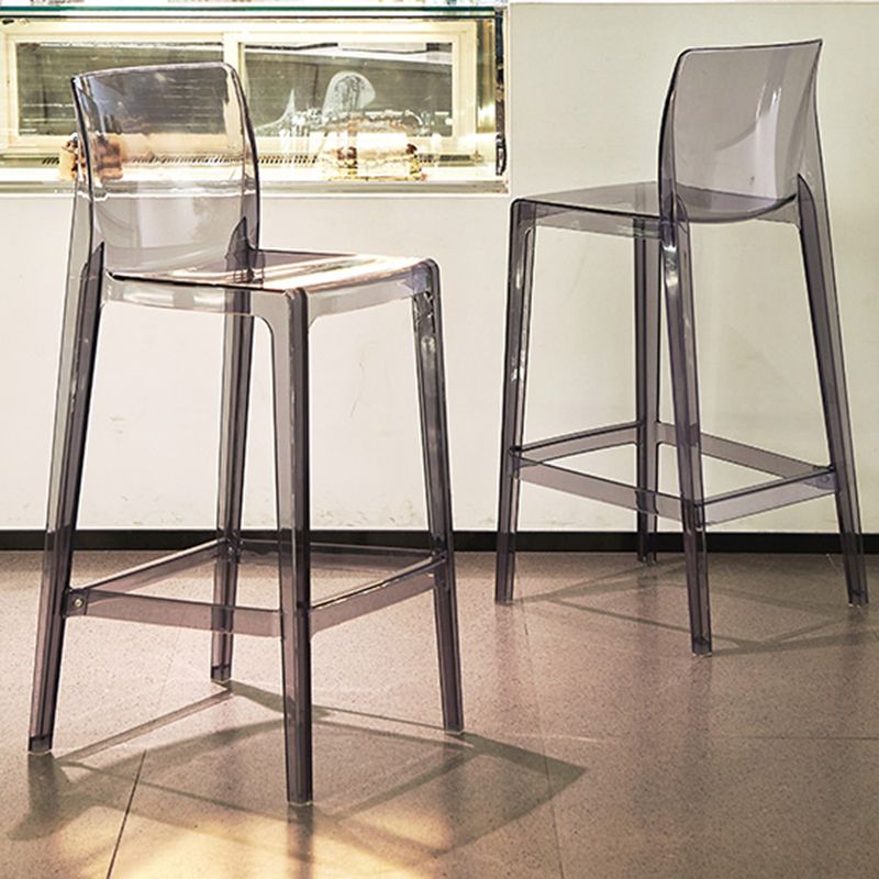 Scandinavian Armless Bar Stool Acrylic Low Back Counter Stool Clearhalo 'Bar Furniture' 'Bar Stools' 'bar_stools' 'furn' 'furn_bar_stools' 'Furniture' 'Kitchen & Dining Furniture' 1200x1200_fe135949-d171-4ee5-8a91-9c62c8964016