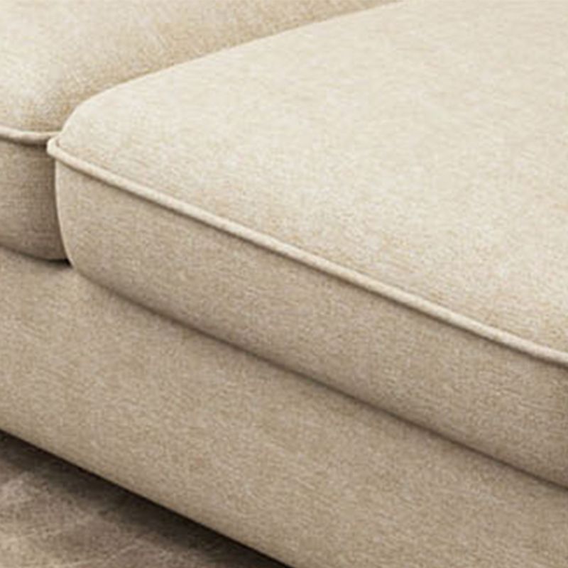 L-Shape Pillowed Back Cushions Sectional Faux Leather/Cottom Blend Sofa and Chaise Clearhalo 'furn' 'furn_sectionals' 'Furniture' 'furniture_sectionals' 'Living Room Furniture' 'Sectionals' 1200x1200_fe137f17-d440-4715-b01f-092f2985b977