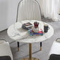 Contemporary Marble Dining Set 1/2/4/5 Pieces Round Dining Table Set with Padded Chairs Clearhalo 'Dining Room Sets' 'Dining Tables & Seating' 'dining_room_set' 'furn' 'furn_dining_room_set' 'Furniture' 'Kitchen & Dining Furniture' 1200x1200_fe13ce80-848b-4ef5-bad7-1b3e01f3c755