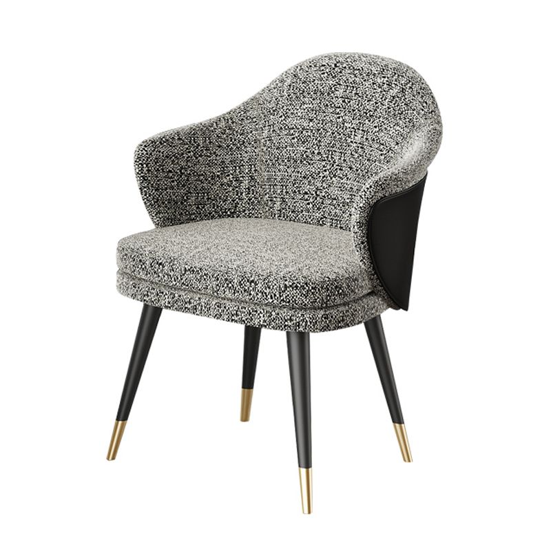 Glam Style Dining Chair Upholstered Dining Armchair for Indoor Clearhalo 'Dining Chairs' 'Dining Tables & Seating' 'dining_chair' 'furn' 'furn_dining_chair' 'Furniture' 'furniture_dining_chair' 'Kitchen & Dining Furniture' 1200x1200_fe14c567-a505-4991-b637-b484598d11cb