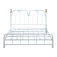 49.21" Modernism Metal Bed with Headboard Low Profile Standard Bed Clearhalo 'Bedroom Furniture' 'Beds' 'furn' 'furn_beds' 'Furniture' 1200x1200_fe15beca-906a-4660-b02d-90c74889d1bb