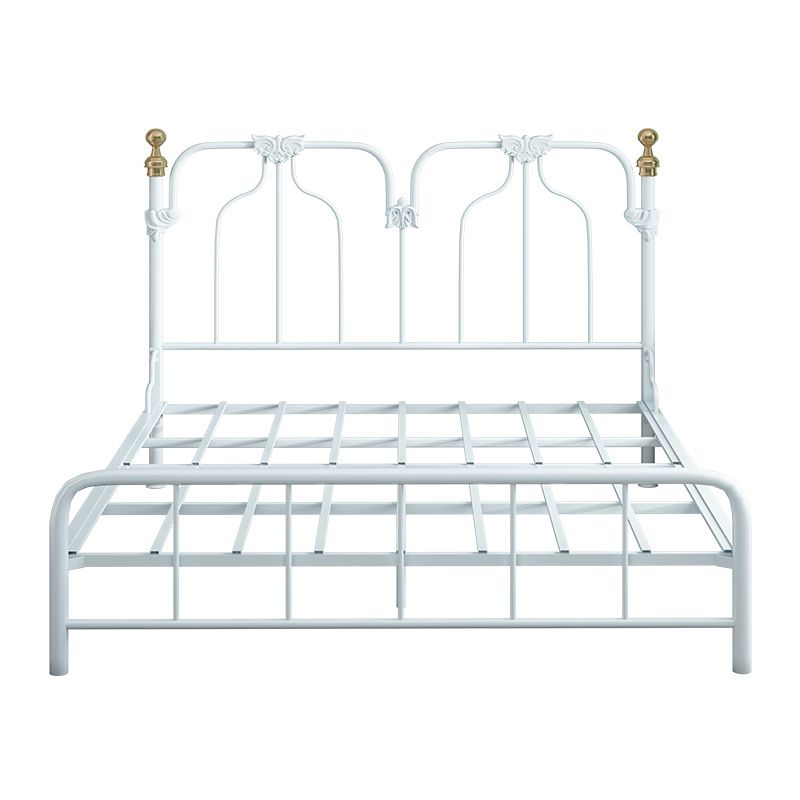49.21" Modernism Metal Bed with Headboard Low Profile Standard Bed Clearhalo 'Bedroom Furniture' 'Beds' 'furn' 'furn_beds' 'Furniture' 1200x1200_fe15beca-906a-4660-b02d-90c74889d1bb