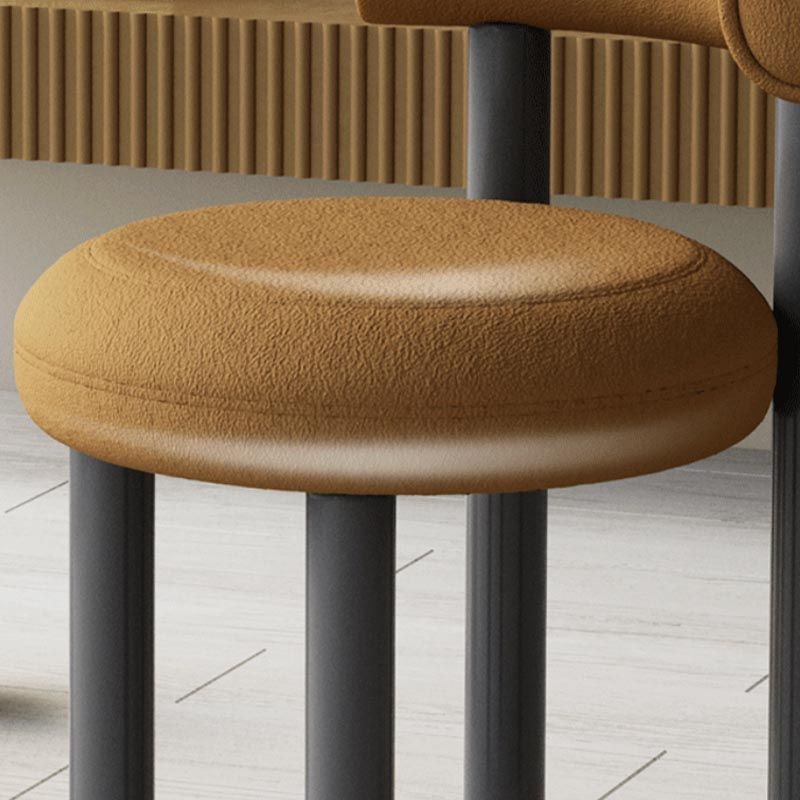 Contemporary Linen Dining Chair Open Back Dining Side Furniture in Matte Finish Clearhalo 'Dining Chairs' 'Dining Tables & Seating' 'dining_chair' 'furn' 'furn_dining_chair' 'Furniture' 'Kitchen & Dining Furniture' 1200x1200_fe178afd-3b85-48d0-8e00-76b66f0ea142