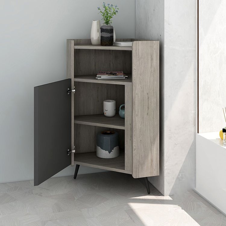 Glam Engineered Wood Buffet Sideboard 39.3"H 1-Door Dining Room Buffet Server Clearhalo 'buffet_sideboard' 'Buffets & Sideboards' 'furn' 'furn_buffet_sideboard' 'Furniture' 'Kitchen & Dining Furniture' 1200x1200_fe18c989-b9f0-4040-8fe9-3e8e74ae3fca