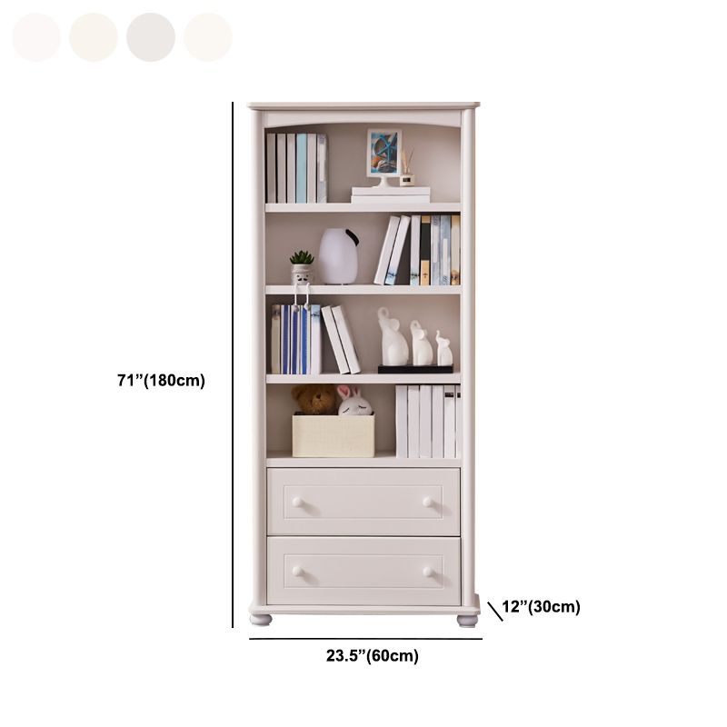 Closed Back Bookshelf Scandinavian Solid Wood Standard Bookcase