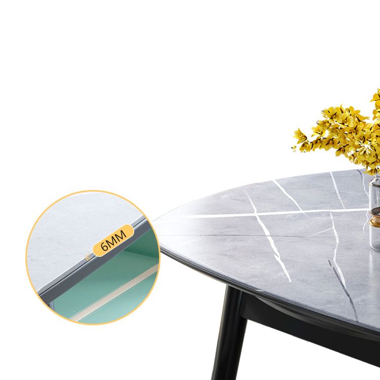 Modern Stone Scalable Dining Table Rubber Leg for Dining Room Clearhalo 'Dining Tables & Seating' 'Dining Tables' 'dining_table' 'furn' 'furn_dining_table' 'Furniture' 'Kitchen & Dining Furniture' 1200x1200_fe1a6ee2-6def-4a7f-b13d-ebc178bf66bf