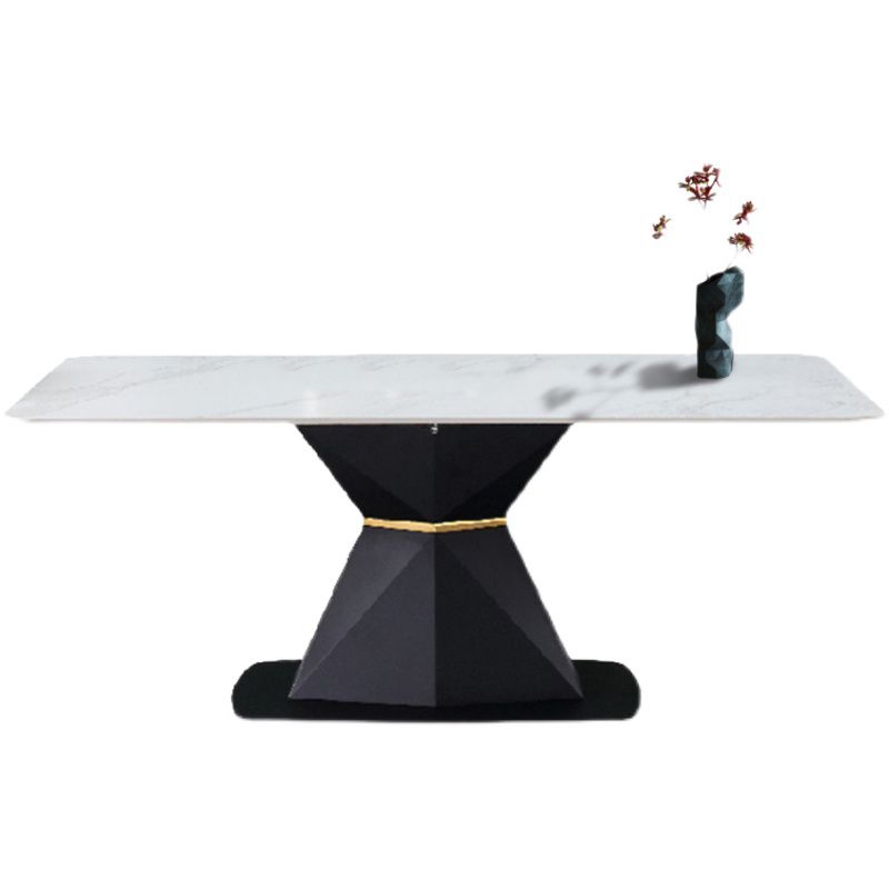 White Stone Top Dinette Set 1/4/5 Pieces Modern Indoor Dining Table Set Clearhalo 'Dining Room Sets' 'Dining Tables & Seating' 'dining_room_set' 'furn' 'furn_dining_room_set' 'Furniture' 'Kitchen & Dining Furniture' 1200x1200_fe1ae14e-aee0-4089-9232-74485e94d002