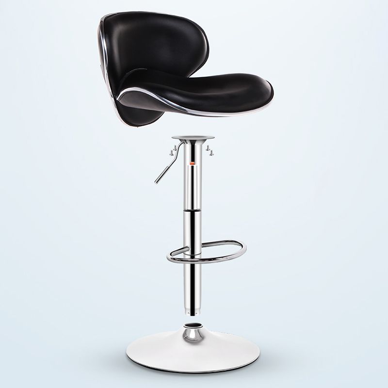 Lift and Rotate Height Stool Modern Indoor Leather Bar Stool Clearhalo 'Bar Furniture' 'Bar Stools' 'bar_stools' 'furniture_bar_stools' 'Kitchen & Dining Furniture' 'kitchen&dining_furn' 'kitchen' 'kitchen_furn' Furniture' 1200x1200_fe1c1952-e05a-44b2-844c-4836616d1064