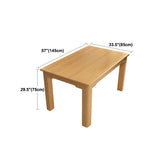 Mid-Century Modern Solid Wood Dining Table Beech Wood Top Table with 4 Legs Clearhalo ' dining_table' 'Dining Tables & Seating' 'Dining Tables' 'furn' 'furn_dining_table' 'Furniture' 'furniture_dining_table' 'Kitchen & Dining Furniture' 'kitchen&dining_furn' 'kitchen' 'kitchen_dining_table' 1200x1200_fe1cf4a7-1900-473a-ac1a-3b7f7de1e41c