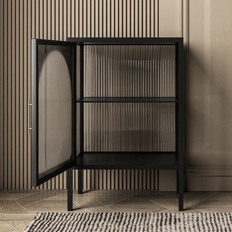 Servidor de marco de metal de estar servidor de comedor de puertas de vidrio de cocina