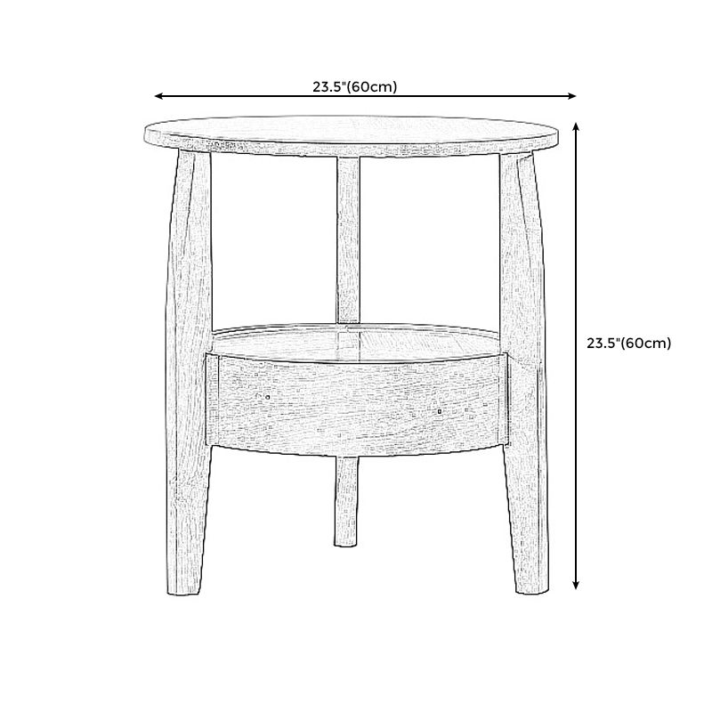 24" L x 24" W Farmhouse Side End Table Wooden Side Table with Shelve and Drawer Clearhalo 'Coffee & Accent Tables' 'End & Side Tables' 'end_side_table' 'end_side_tables' 'furn' 'furn_end_side_tables' 'Furniture' 'furniture_end_side_table' 'Living Room Furniture' 1200x1200_fe1e3d6d-48c0-40c2-b1a2-ac138073a076