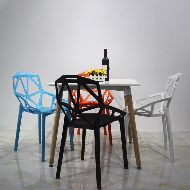 Contemporary Style Dining Chair Plastic Dining Arm Side Chair for Kitchen (Set of 4) Clearhalo ' kitchen&dining_furn' 'Dining Chairs' 'Dining Tables & Seating' 'dining_chair' 'furn' 'furn_dining_chair' 'Furniture' 'furniture_dining_chair' 'Kitchen & Dining Furniture' 'kitchen' 1200x1200_fe1f9d86-20e2-4b94-96ec-56afcad2b223