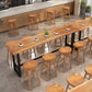 Modern 1/9 Pieces Bar Table Set Rectangle Pine Wood Counter Table with Stools for Cafe Clearhalo 'Bar Furniture' 'furn' 'furn_home_bar_bar_sets' 'Furniture' 'Home Bars & Bar Sets' 'home_bar_bar_sets' 'Kitchen & Dining Furniture' 1200x1200_fe1fa79b-e885-45c5-9bee-e935c74e027a