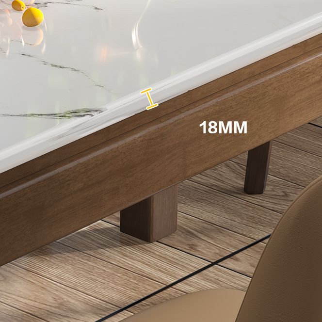 Marble Dining Table Mid-Century Style 4 Legs Base Rectangle Table for Home Clearhalo ' dining_table' 'Dining Tables & Seating' 'Dining Tables' 'furn' 'furn_dining_table' 'Furniture' 'furniture_dining_table' 'Kitchen & Dining Furniture' 'kitchen&dining_furn' 'kitchen' 'kitchen_dining_table' 1200x1200_fe1fdac4-74bc-4f92-9362-12f0344a6dc5