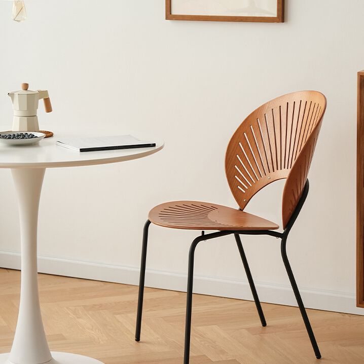Modern Armless Dining Chairs Solid Wood Windsor Back Dining Side Chair Clearhalo 'Dining Chairs' 'Dining Tables & Seating' 'dining_chair' 'furn' 'furn_dining_chair' 'Furniture' 'Kitchen & Dining Furniture' 1200x1200_fe200871-de99-407d-b603-5aab2eb88998