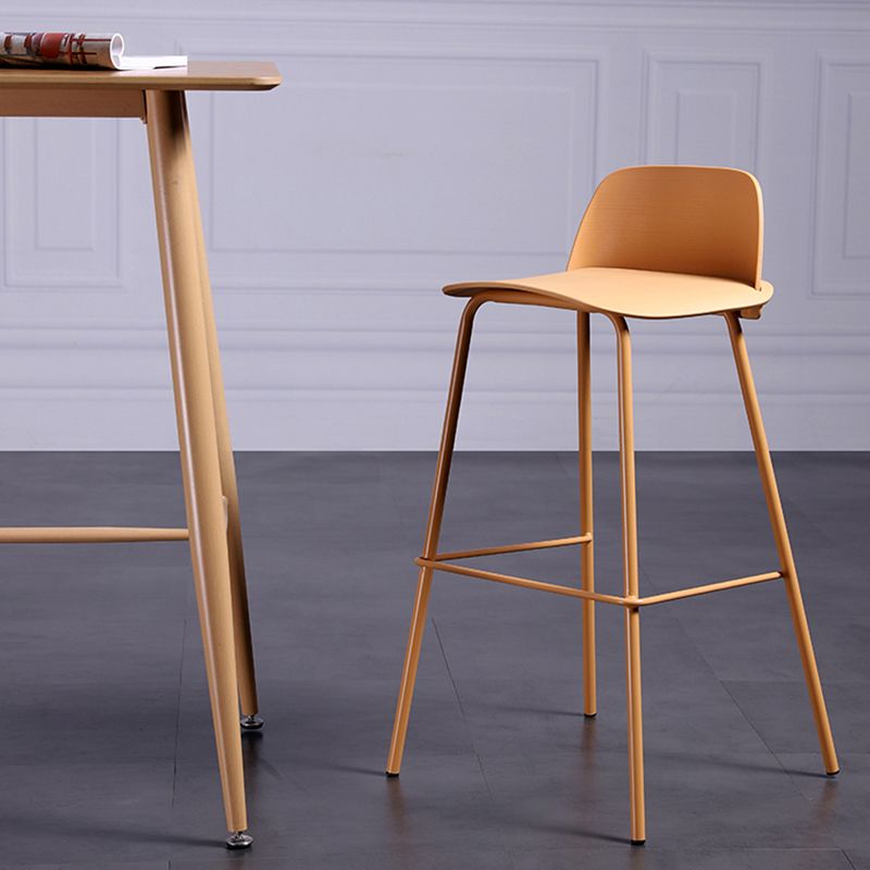 Industrial Style Bar-stool Rectangle PP Seat Counter Stool for Kitchen Bar Clearhalo 'Bar Furniture' 'Bar Stools' 'bar_stools' 'furn' 'furn_bar_stools' 'furniture_bar_stools' 'Kitchen & Dining Furniture' 'kitchen&dining_furn' 'kitchen' 'kitchen_furn' Furniture' 1200x1200_fe200f8d-79d8-45f9-a723-d9e85304ec49
