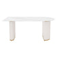 Contemporary Sintered Stone Dining Table Heteromorphic Shape Table with Double Pedestal Clearhalo ' dining_table' 'Dining Tables & Seating' 'Dining Tables' 'furn' 'furn_dining_table' 'Furniture' 'furniture_dining_table' 'Kitchen & Dining Furniture' 'kitchen&dining_furn' 'kitchen' 'kitchen_dining_table' 1200x1200_fe221f0c-01b8-4191-aec0-8a5aa22fecd8