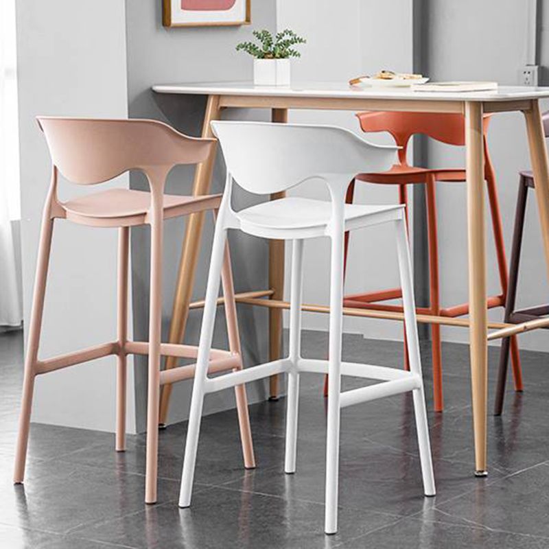 Industrial Stackable Bar Height Stool Plastic Low Back Bar Stool for Dining Room Clearhalo 'Bar Furniture' 'Bar Stools' 'bar_stools' 'furn' 'furn_bar_stools' 'Furniture' 'Kitchen & Dining Furniture' 1200x1200_fe24a776-2e8d-44fa-8172-58e6fcb2b36b
