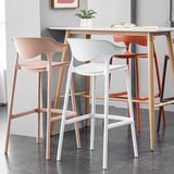 Industrial Stackable Bar Height Stool Plastic Low Back Bar Stool for  Dining Room