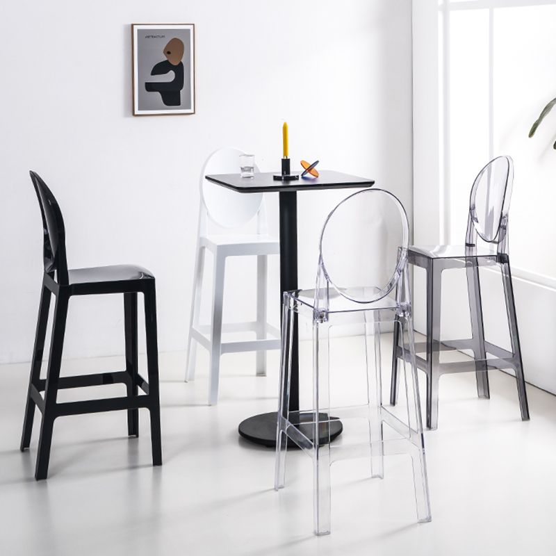 Nordic Plastic Full Back Barstool 26" H Indoor Tall Stool with Square Seat Clearhalo 'Bar Furniture' 'Bar Stools' 'bar_stools' 'furn' 'furn_bar_stools' 'furniture_bar_stools' 'Kitchen & Dining Furniture' 'kitchen&dining_furn' 'kitchen' 'kitchen_furn' Furniture' 1200x1200_fe27d380-a15a-4d75-800f-65fa02d7e23b