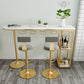 Double Pedestal Cocktail Bar Table Glam Storage Oval Counter-height Pub Table, Only Table Clearhalo 'Bar Furniture' 'Bar Tables' 'bar_tables' 'furn' 'furn_bar_tables' 'Furniture' 'furniture_bar_tables' 'Kitchen & Dining Furniture' 'kitchen&dining_furn' 'kitchen' 1200x1200_fe283faf-3610-40e9-8cae-c0e862958dd8