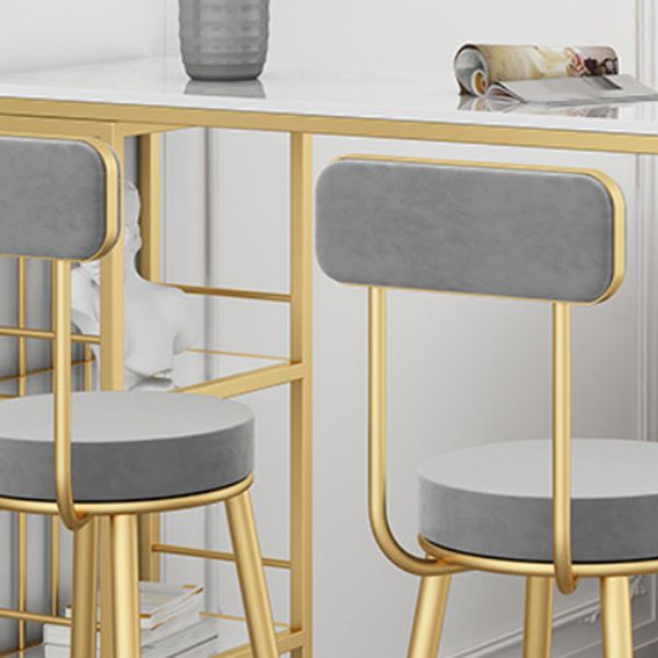 Table de bar à barres de 1/3 pièces moderne avec des tabourets de dossier