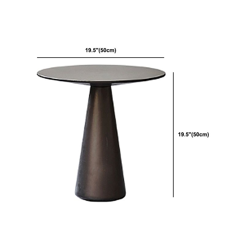 Mid-Century Metal Round Top Side Table 19.6-inch Pedestal End Table Clearhalo 'Coffee & Accent Tables' 'End & Side Tables' 'end_side_tables' 'furn' 'furn_end_side_tables' 'Furniture' 'Living Room Furniture' 1200x1200_fe28adcc-5820-42a1-86a2-13518007aaf6