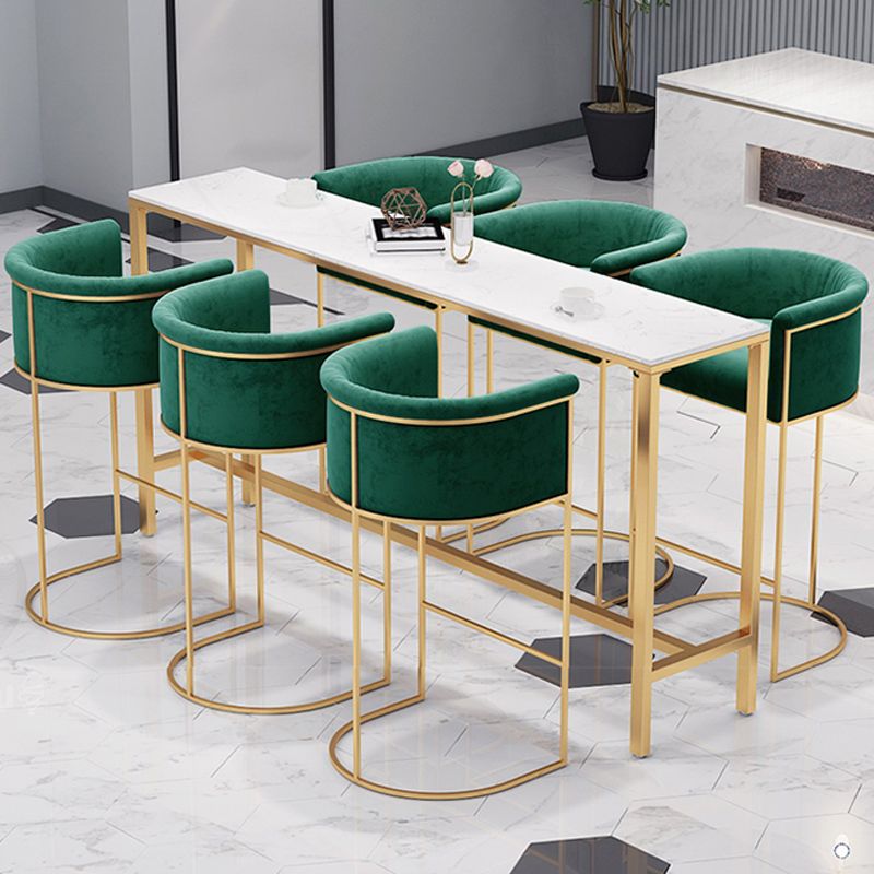 Glam Style Bar Stool Armed Upholstered Bar Stool for Dining Room Clearhalo 'Bar Furniture' 'Bar Stools' 'bar_stools' 'furn' 'furn_bar_stools' 'Furniture' 'Kitchen & Dining Furniture' 1200x1200_fe29160e-8beb-410a-b107-ba01d3971f72