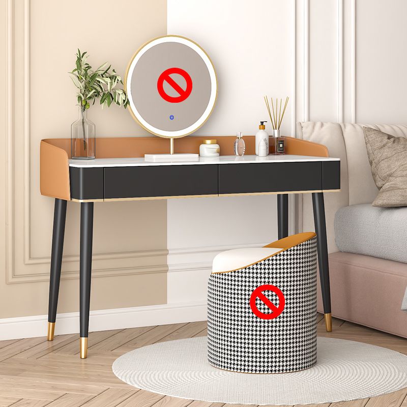Tavolo da toeletta da toeletta per vanità nero comò con cassetti di stoccaggio